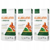 3x MEDICA HERBS Kurkuma + Piperyna TRAWIENIE Odporność Krążenie 60 kaps.