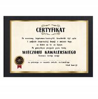 KAWALERSKI prezent dyplom CERTYFIKAT
