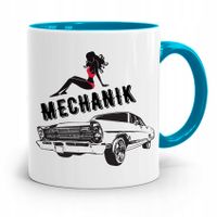 Kubek Błękitny Prezent Dla Mechanika Mechanik Z Nadrukiem Ze Zdjęciem