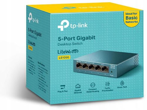 Switch TP-Link 5p LS105G Metal (5x10/100/1000Mbit) na Arena.pl