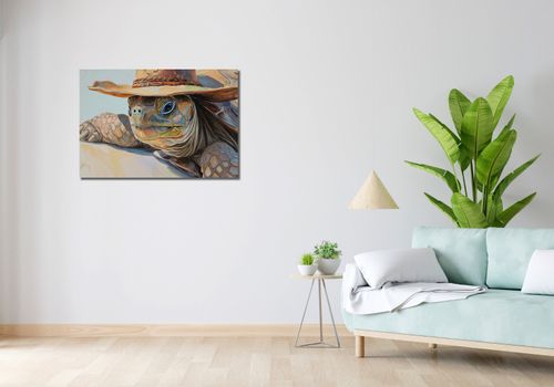 Obraz 90x60cm Żółwi Kapelusznik na Arena.pl