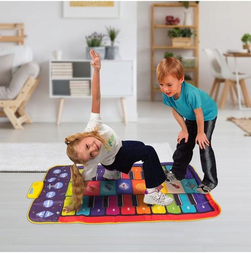 OGROMNA MATA MUZYCZNA DO TAŃCZENIA EDUKACYJNA INTERAKTYWNA GRA 140 X 70 CM na Arena.pl