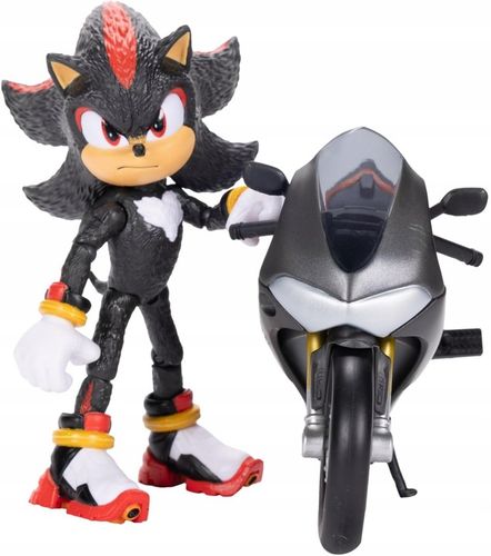 SONIC 3 THE HEDGEHOG FIGURKA SHADOW + CZARNY MOTOCYKL ZESTAW RUCHOME KOŁA na Arena.pl