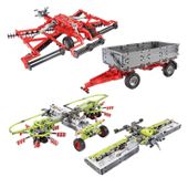 KLOCKI PRZYCZEPA KOSIARKA BRONA AKCESORIA TRAKTOR MOULD KING 17021