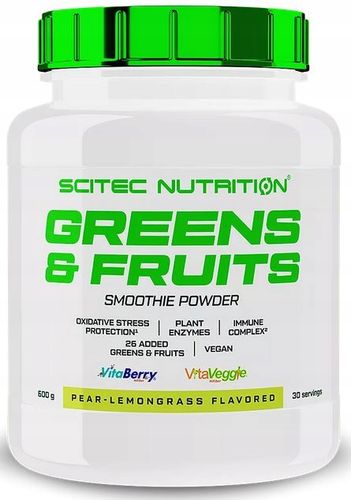 Scitec Greens & Fruits 600g owoce warzywa smak Gruszka z cytryną na Arena.pl