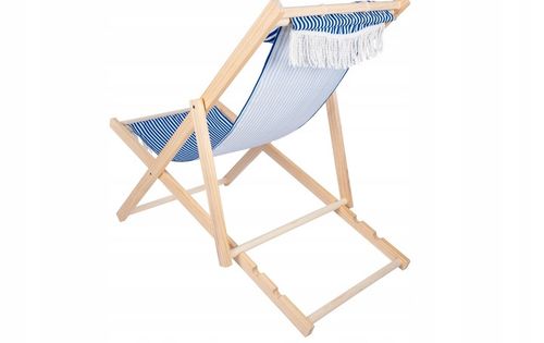 Leżak L66L drewno błękity i granat na Arena.pl