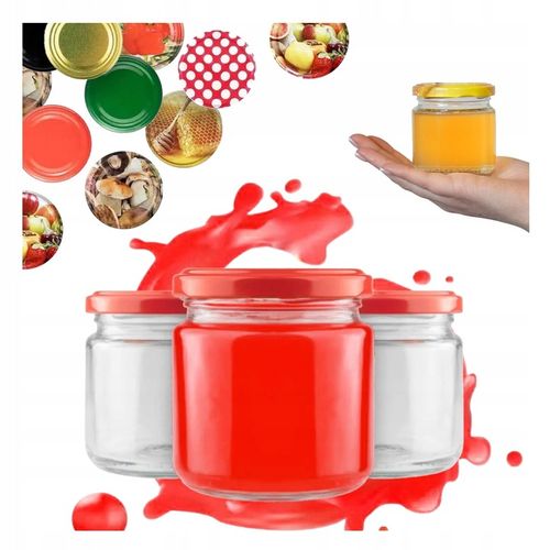 Słoik 200ML + WIECZKO FI66 DŻEM PRZETWORY PASZTET KONFITURA DESERY na Arena.pl