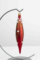 Sopelek Bombka na Choinkę ze Szkła Boże Narodzenie - Czerwony Mat