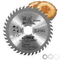 PIŁA TARCZA WIDIOWA DO CIĘCIA DREWNA 125x22,2 40 ZĘBÓW VERKE V44006