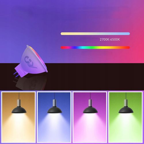 Żarówka Led Inteligentna Rgb Mr16 Gu5.3 Smart Life Bluetooth Zestaw 6X na Arena.pl