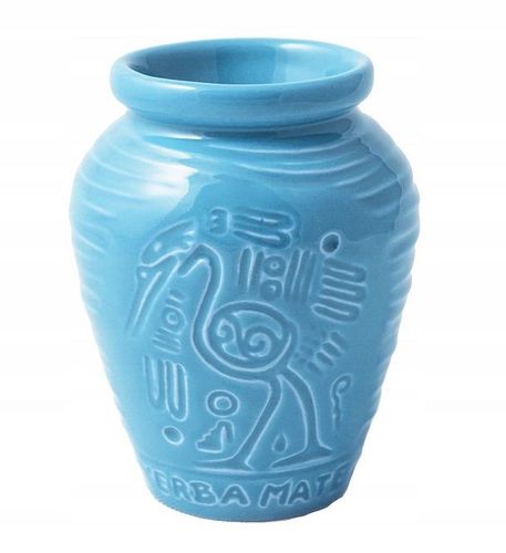 Matero do Yerba Mate Ceramiczne AZTEK 280 ml - Niebieskie na Arena.pl