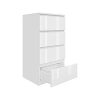 Komoda biała połysk AVEN 50 cm z 4 szufladami różne kolory DARMOWA DOSTAWA