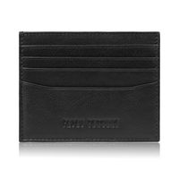 etui na karty kredytowe skórzane praktyczne etui rfid czarne z wycięciem