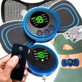MASAŻER ELEKTROSTYMULATOR SZYI KARKU MIĘŚNI BRZUCHA EMS 8 TRYBÓW USB PILOT