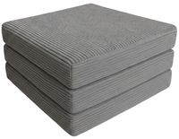 MATERAC PUFA FOTEL rozkładany składany turystyczny 192/64/8cm SZARY sztruks