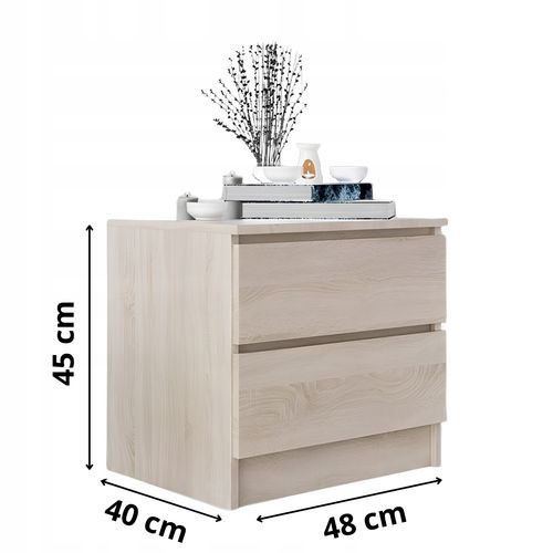 Stolik Nocny Szafka Nocna MDF 45 x 48x 40 CM Zoe Dąb Sonoma na Arena.pl