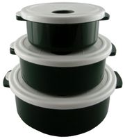 3X POJEMNIK DO MIKROFALI MIKROFALÓWKI ZESTAW ŻYWNOŚĆ 0,75/1,5/2,75L