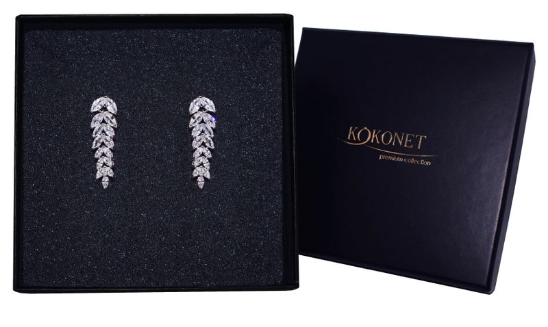 Kolczyki ślubne BERTA silver zdjęcie 1