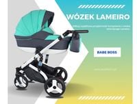 MEGA OKAZJA  Wózek Dziecięcy Lameiro zestaw 3w1 Gondola Spacerówka Fotelik