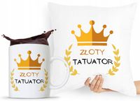 Zestaw Poduszka + Kubek Dla Tatuażysty Prezent Z Nadrukiem Ze Zdjęciem