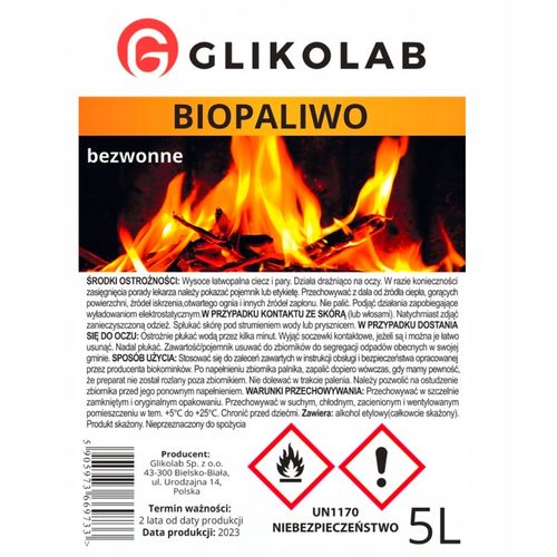 BIOPALIWO DO BIOKOMINKA BEZZAPACHOWE 10L (2X5L) na Arena.pl