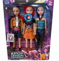 HIT! Lalki K-Pop DEMON HUNTERS ŁOWCZYNIE Rumi Mira Zoey z muzyką