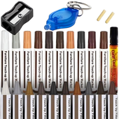 ZESTAW DO NAPRAWY PANELI MEBLI 27 sztuk MARKERY WOSKI + LAKIER UV +LAMPA UV