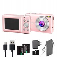 MINI APARAT CYFROWY HD 1080P 44MP BŁYSK WYPEŁNIAJĄCA DO VLOGOWANIA 16X ZOOM