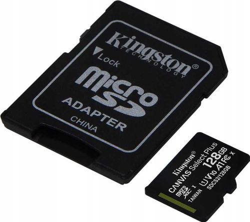 kingston karta pamięci microsd 128gb canvas select plus 100mb/s adapter na Arena.pl
