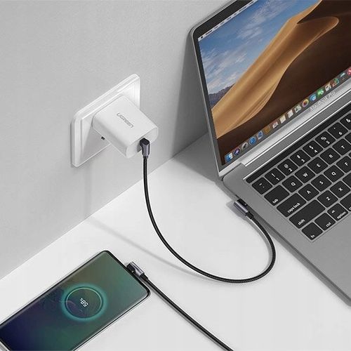 UGREEN KABEL PRZEWÓD USB-C DO USB-C KĄTOWY PD 3A 60W 1M JAKOŚĆ ORYGINAŁ na Arena.pl