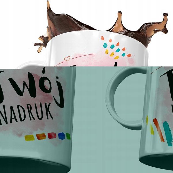 Kubek Błękitny Dla Drukarza Żajebisty Drukarz Z Nadrukiem Ze Zdjęciem zdjęcie 3