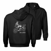 Bluza z kapturem motocyklowa z motocyklem na motor BMW GS 1300 Adventure męska czarna XL