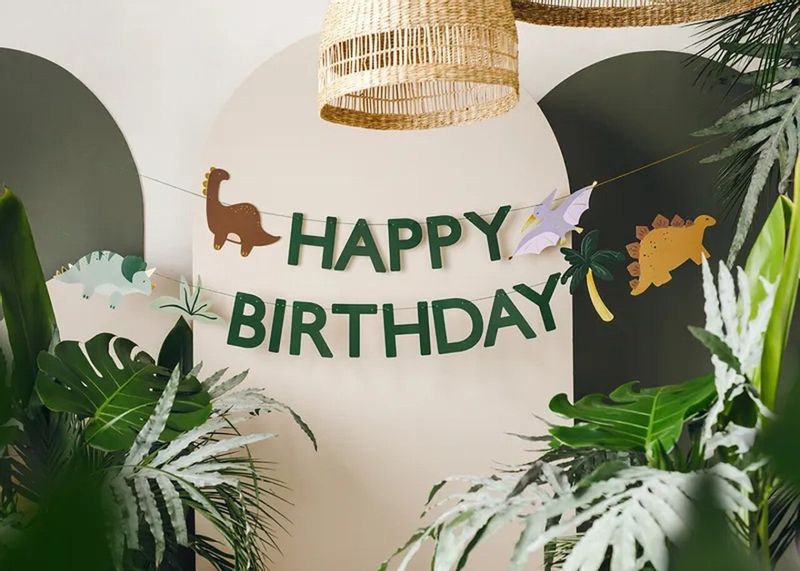 Baner Happy Birthday Dino 3m zdjęcie 8