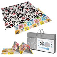 BOCIOLAND Piankowa dwustronna mata edukacyjna składana 150x200cm