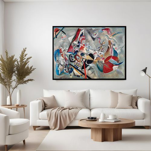 Plakat Kandinsky abstrakcja 21x30 cm w czarnej ramie na Arena.pl