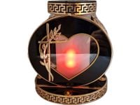 SOLAR SOLARNY FOTOWOLTAICZNY ZNICZ LAMPION VIP KOŁO ZŁOTO-BIAŁE 2