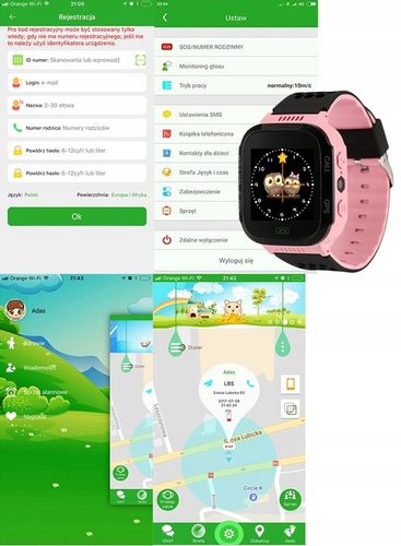 SMARTWATCH ZEGAREK DLA DZIECI SIM GPS LED KAM LOKALIZATOR ROMOWY na Arena.pl