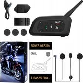INTERKOM INTERCOM MOTOCYKLOWY EJEAS V6 PRO+ NOWA WERSJA 1200m Bluetooth HQ
