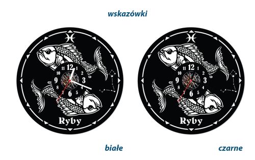 Zegar ścienny z płyty winylowej Ryby 4.5 na Arena.pl