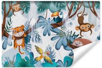 Fototapeta Dziecięca Dzikie ZWIERZĘTA Dżungla Abstrakcja 400cm x 280cm