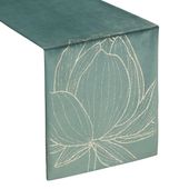 Bieżnik welwetowy BLINK 35x140 ciemnomiętowy