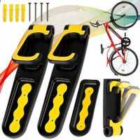 2X WIESZAK NA ROWER ŚCIENNY UCHWYT ROWEROWY NA ŚCIANĘ SOLIDNY HAK +KOŁKI