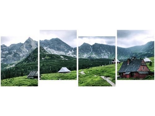 45CM 120 OBRAZ 4 ELEM CHATY TATRZAŃSKIE ŚCIENNY na Arena.pl