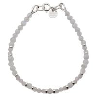 Bransoletka - Kamień Księżycowy kulki i srebro 19 cm