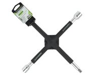 Klucz krzyżakowy 16x350 mm, 17-19-21-1/2" wzmocniony, gumowany