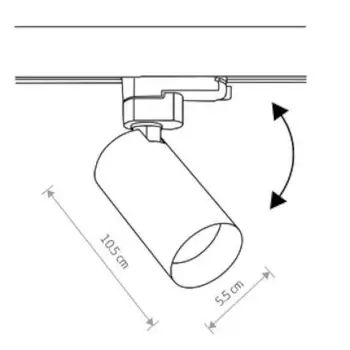 Lampa do systemu szynowego Ctls Mono 10236 3-faz. Biała zdjęcie 4