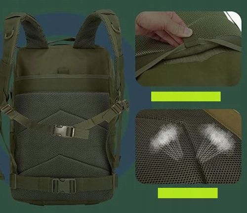 DUŻY PLECAK WOJSKOWY POJEMNY TURYSTYCZNY TAKTYCZNY MILITARNY 45L + FLAGA na Arena.pl