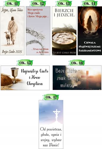 Baner religijny 200x100 cm Dekoracja boże ciało miłować z całego serca na Arena.pl