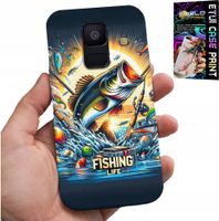 ETUI DO SAMSUNG A6 2018 - WZORY DLA WĘDKARZA, RYBY, DORSZ, ŁOSOŚ