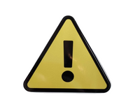 Znak Ryzyko Wykrzyknik Naklejany Znacznik Ostrzegawczy 12x12cm